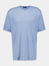 Load image into Gallery viewer, Carmo Linen Relaxed Fit Tee - Baby Blue
