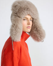 Load image into Gallery viewer, Yves Salomon Chapka Loro Piana Flannel/Fox Dune - Front | Hong Kong
