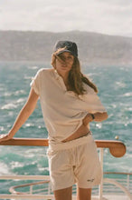 Load image into Gallery viewer, Hotel Du Cap Cursive Terry Short  - Cream
