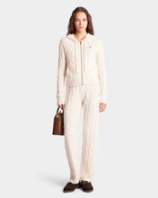 Load image into Gallery viewer, Src Cashmere Zip Hoodie  - Cream Navy
