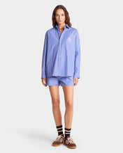 Load image into Gallery viewer, Crown Oversized Shirt  - Blue/White
