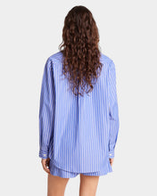 Load image into Gallery viewer, Crown Oversized Shirt  - Blue/White
