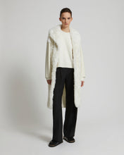 Load image into Gallery viewer, Coat Cut And Sewn Knitwear/Lamb Lg Hair - Ivoire
