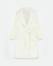 Load image into Gallery viewer, Coat Cut And Sewn Knitwear/Lamb Lg Hair - Ivoire
