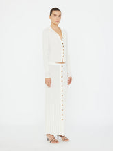 Load image into Gallery viewer, Ribbed Knit Cardigan  - White
