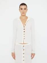 Load image into Gallery viewer, Ribbed Knit Cardigan  - White
