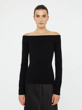 Load image into Gallery viewer, Shoulderless Cashmere Dress  - Black
