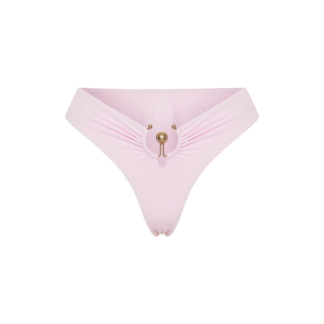 Ruched Orbt High Brief  - Rose Quartz