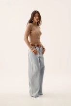 Load image into Gallery viewer, Alchemy Knit Cardigan  - Camel Ivory Logo
