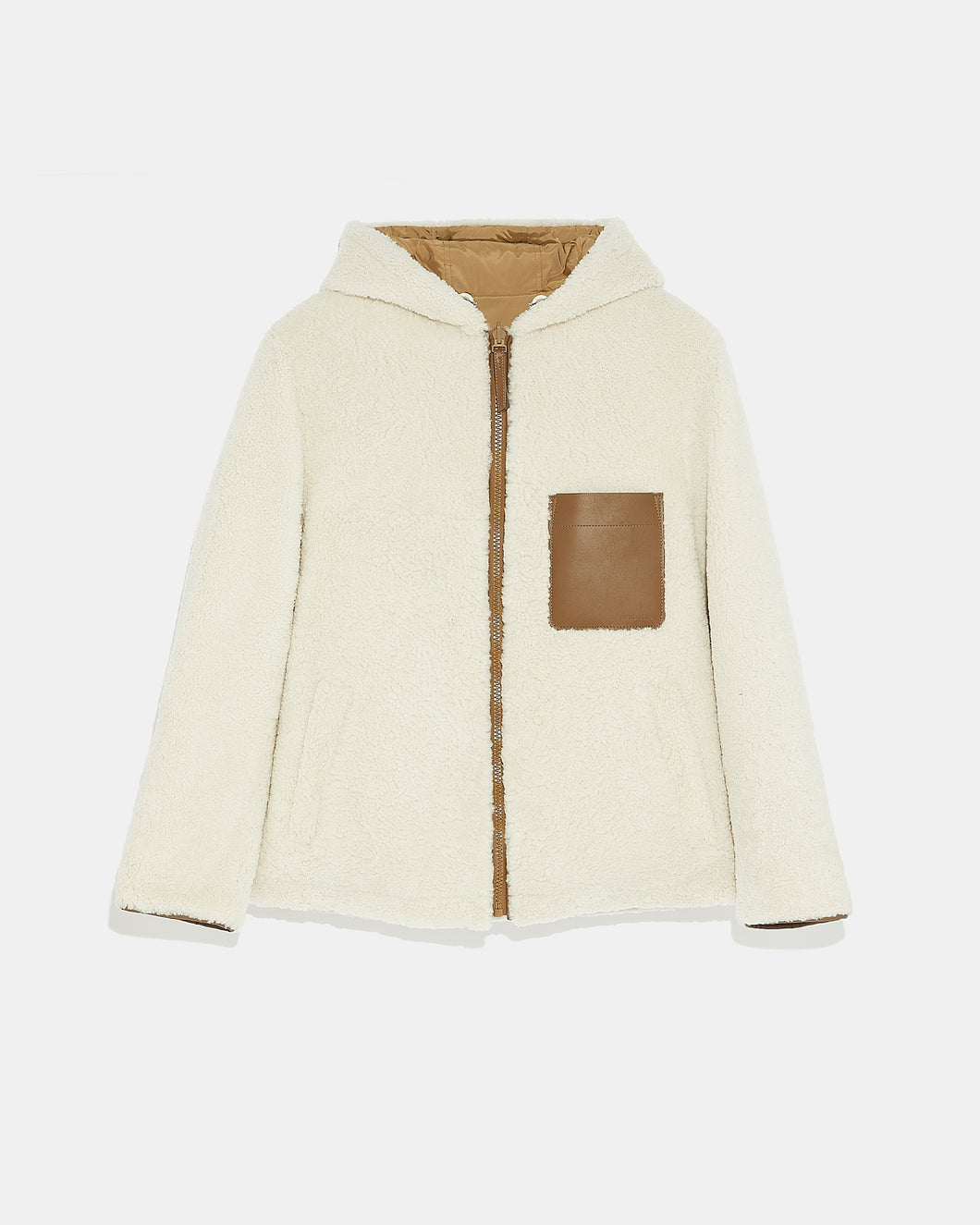 Jacket Shearling /Technical  Fabric  - Ivoire