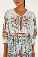 Load image into Gallery viewer, Stitched Garden Mini Dress - Off-White
