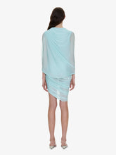 Load image into Gallery viewer, Helix Crystal Draped Mini Dress - Mystic Mint
