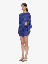 Load image into Gallery viewer, Bandana Pareo Cutaway Dress - Indigo Bandana Print
