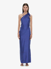 Load image into Gallery viewer, Bandana Scarf Tie Dress - Indigo Bandana Print
