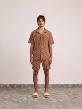 Load image into Gallery viewer, Augusto Listra Jacquard Terry Cottton Shorts - Caramel

