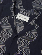 Load image into Gallery viewer, Roberto Linen Shirt S/S Duo Cabana Stripe Print - Navy
