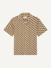 Load image into Gallery viewer, Roberto Linen Shirt S/S Listra Print - Brown
