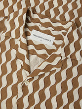 Load image into Gallery viewer, Roberto Linen Shirt S/S Listra Print - Brown
