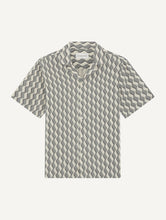 Load image into Gallery viewer, Roberto Linen Shirt S/S Listra Print - Coastal Blue
