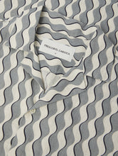 Load image into Gallery viewer, Roberto Linen Shirt S/S Listra Print - Coastal Blue
