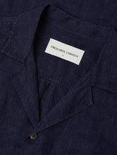 Load image into Gallery viewer, Alves Linen Shirt S/S Sol E Mar Embroidery - Midnight-blue
