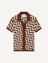 Load image into Gallery viewer, Pinto Cotton Crochet Cardigan S/S - Brown
