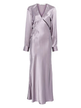 Load image into Gallery viewer, Crosscut Silk L/S Dress  - Mauve
