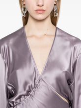Load image into Gallery viewer, Crosscut Silk L/S Dress  - Mauve
