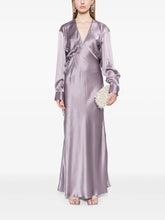 Load image into Gallery viewer, Crosscut Silk L/S Dress  - Mauve
