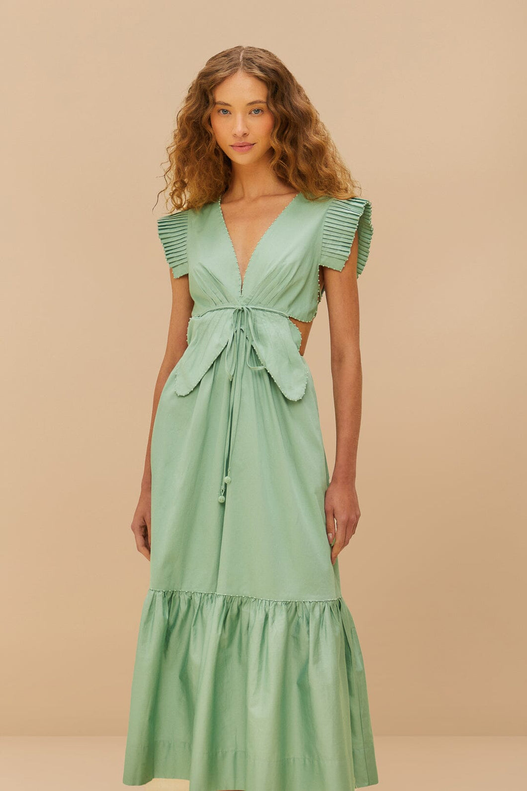 Butterfly Midi Dress - Green
