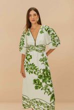 Load image into Gallery viewer, Green Floral Cascade - Off-White
