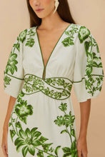 Load image into Gallery viewer, Green Floral Cascade - Off-White
