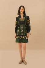 Load image into Gallery viewer, Flowers Arch Mini Dress - Black
