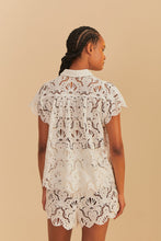 Load image into Gallery viewer, White Seashell Eyelet Shirt - White
