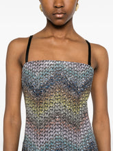 Load image into Gallery viewer, Zigzag Sleeveless Short Dress - Black
