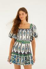 Load image into Gallery viewer, Manoela Off-white Short Sleeves Belt Mini Dress - Manoela Off-white

