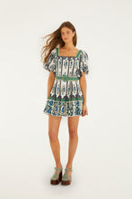 Load image into Gallery viewer, Manoela Off-white Short Sleeves Belt Mini Dress - Manoela Off-white
