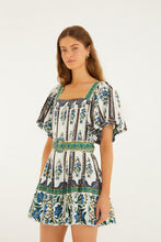 Load image into Gallery viewer, Manoela Off-white Short Sleeves Belt Mini Dress - Manoela Off-white
