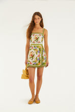 Load image into Gallery viewer, Tropical Scarf Sleeveless Mini Dress - Sand

