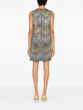 Load image into Gallery viewer, Sleeveless Metallic Short Dress - Black
