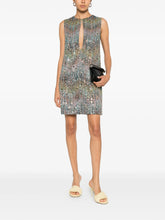Load image into Gallery viewer, Sleeveless Metallic Short Dress - Black
