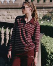 Load image into Gallery viewer, Signature Logo Easy Polo - Bordeaux/White
