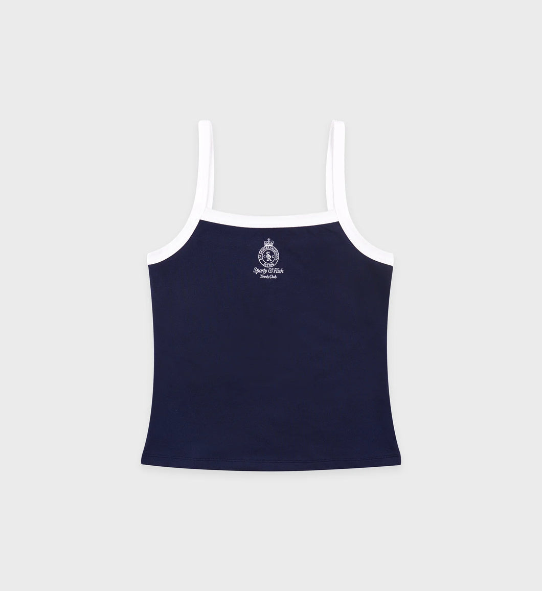 Crown Tennis Pique Tank  - Dark Navy