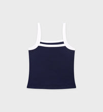 Load image into Gallery viewer, Crown Tennis Pique Tank  - Dark Navy
