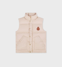 Load image into Gallery viewer, Crown Puffer Vest  - Champagne Tan
