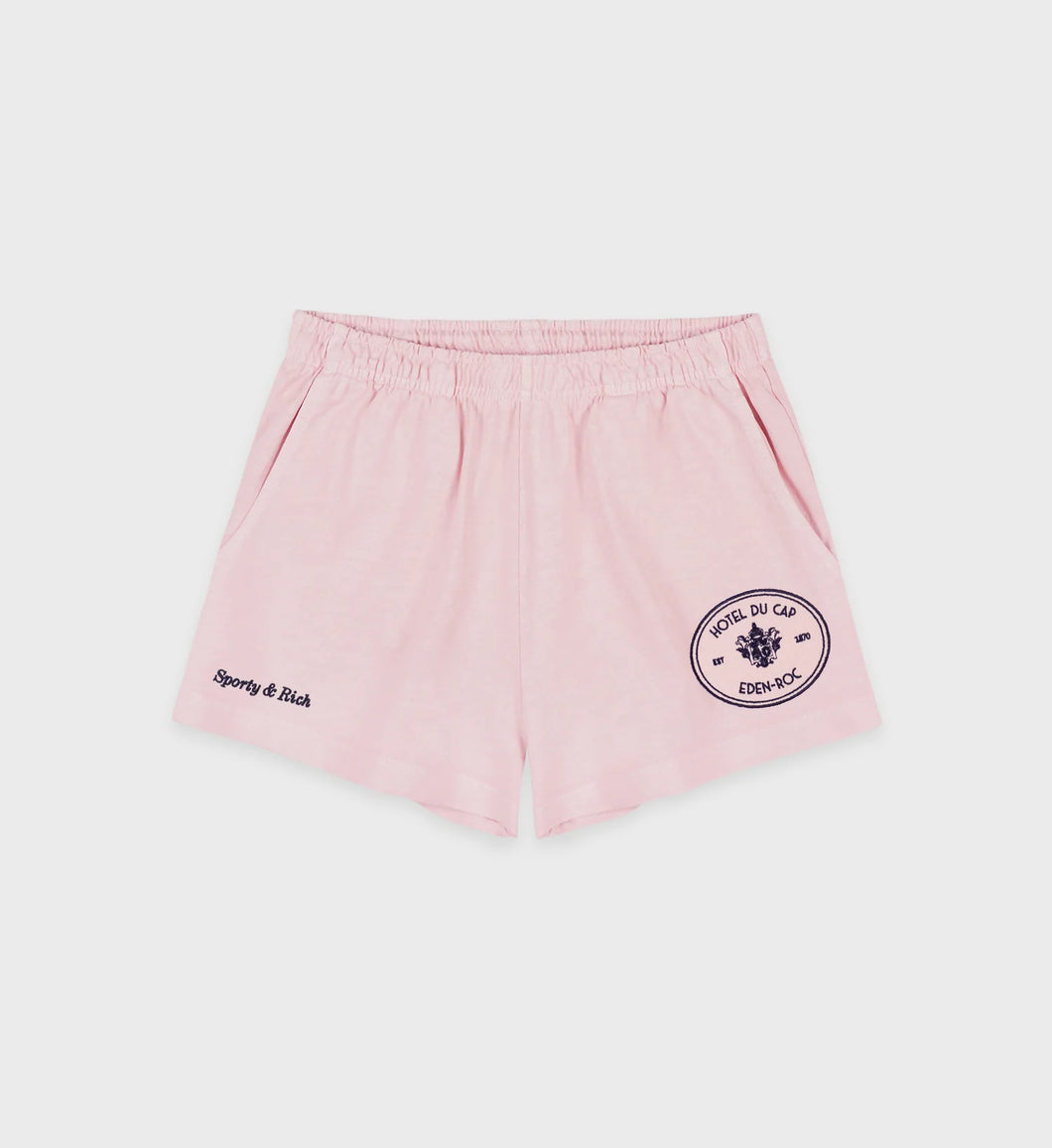 Eden Crest Embroidered Short  - Pink Dolphin