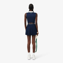 Load image into Gallery viewer, Sleeveless Polo Dresses Female - Navy Blue
