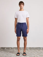 Load image into Gallery viewer, Felipe Linen Shorts  - Melange Navy Blue
