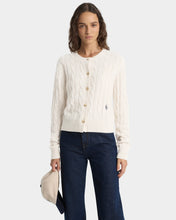 Load image into Gallery viewer, Src Cableknit Cashmere Cardigan - Ecru
