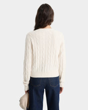 Load image into Gallery viewer, Src Cableknit Cashmere Cardigan - Ecru
